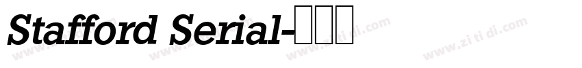 Stafford Serial字体转换
